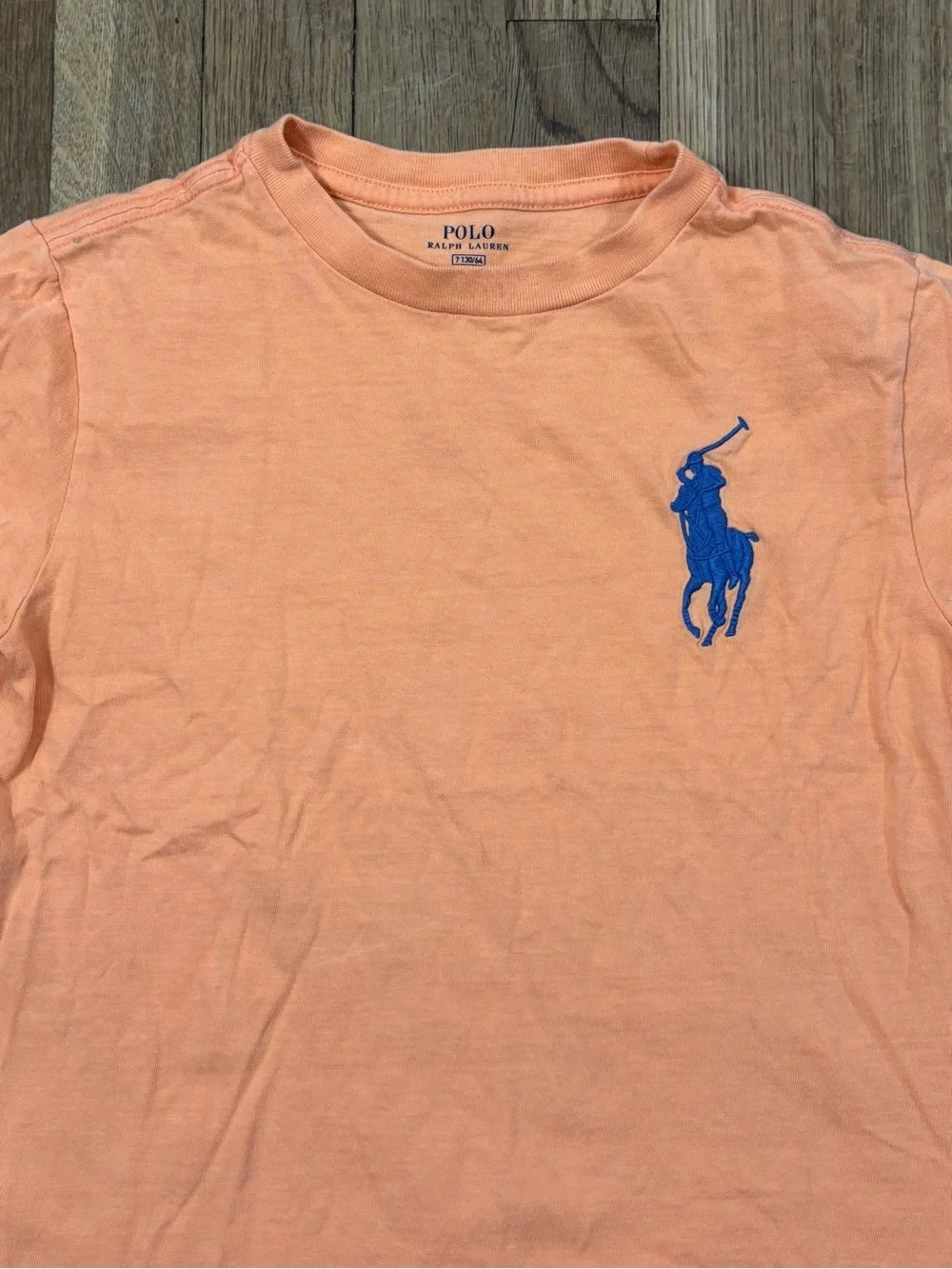 NWOT Polo Ralph Lauren Boys Orange Big Pony‎ T Shirt Size 7